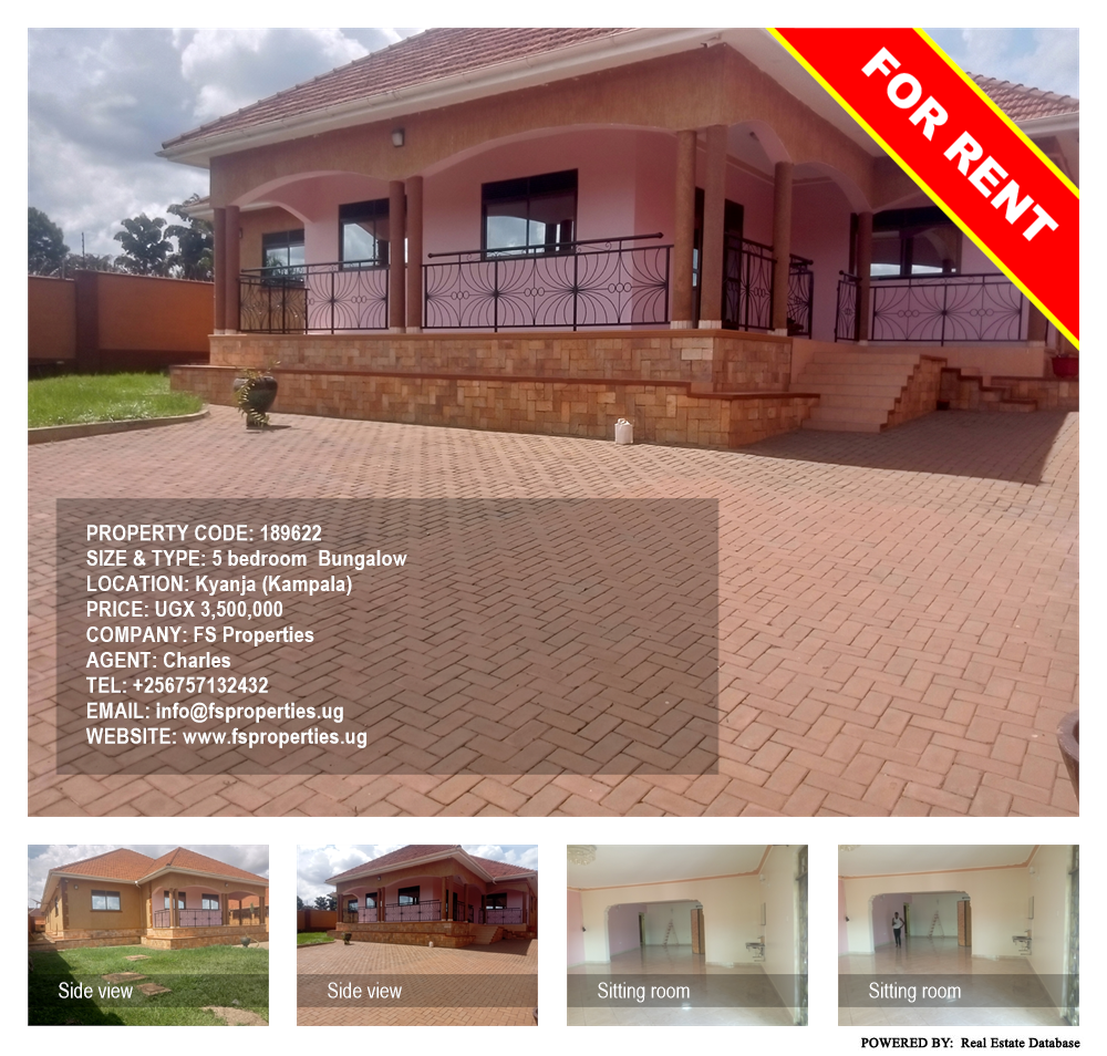 5 bedroom Bungalow  for rent in Kyanja Kampala Uganda, code: 189622