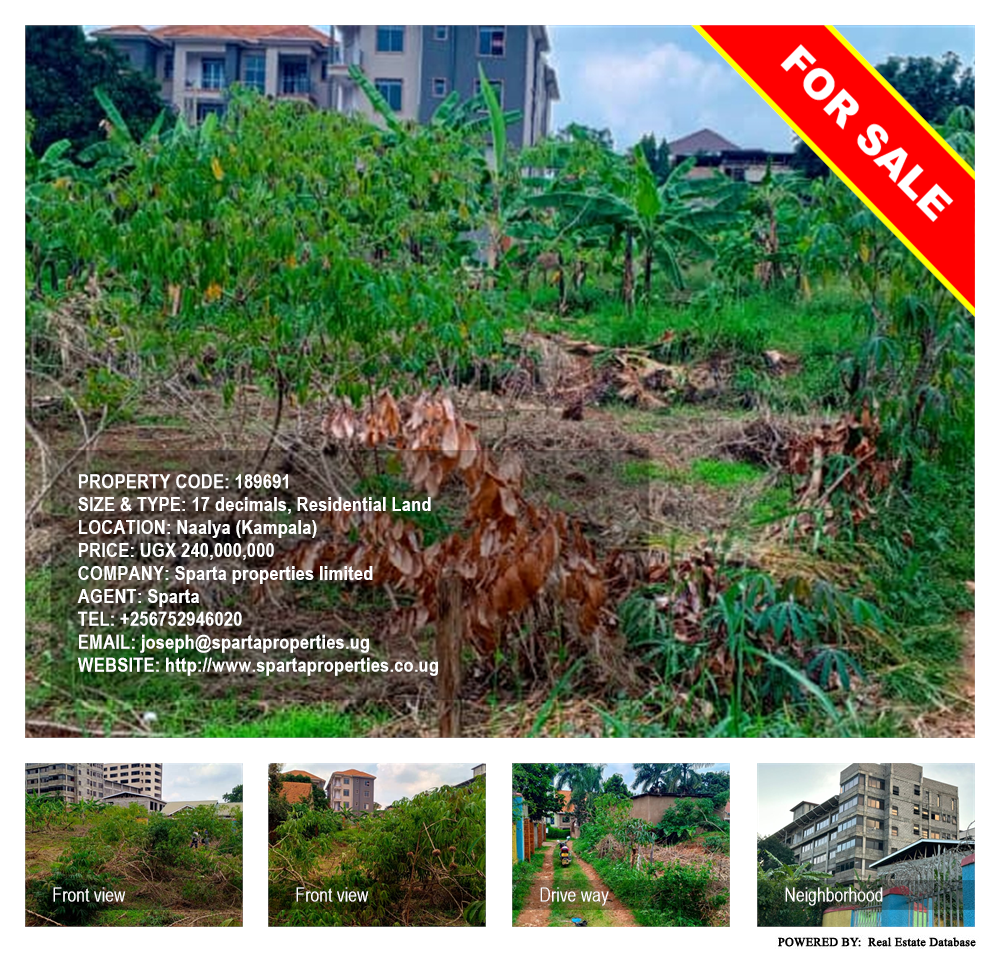 Residential Land  for sale in Naalya Kampala Uganda, code: 189691
