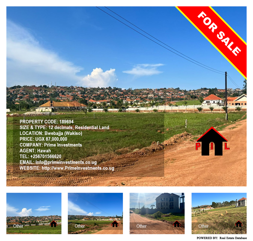 Residential Land  for sale in Bwebajja Wakiso Uganda, code: 189694