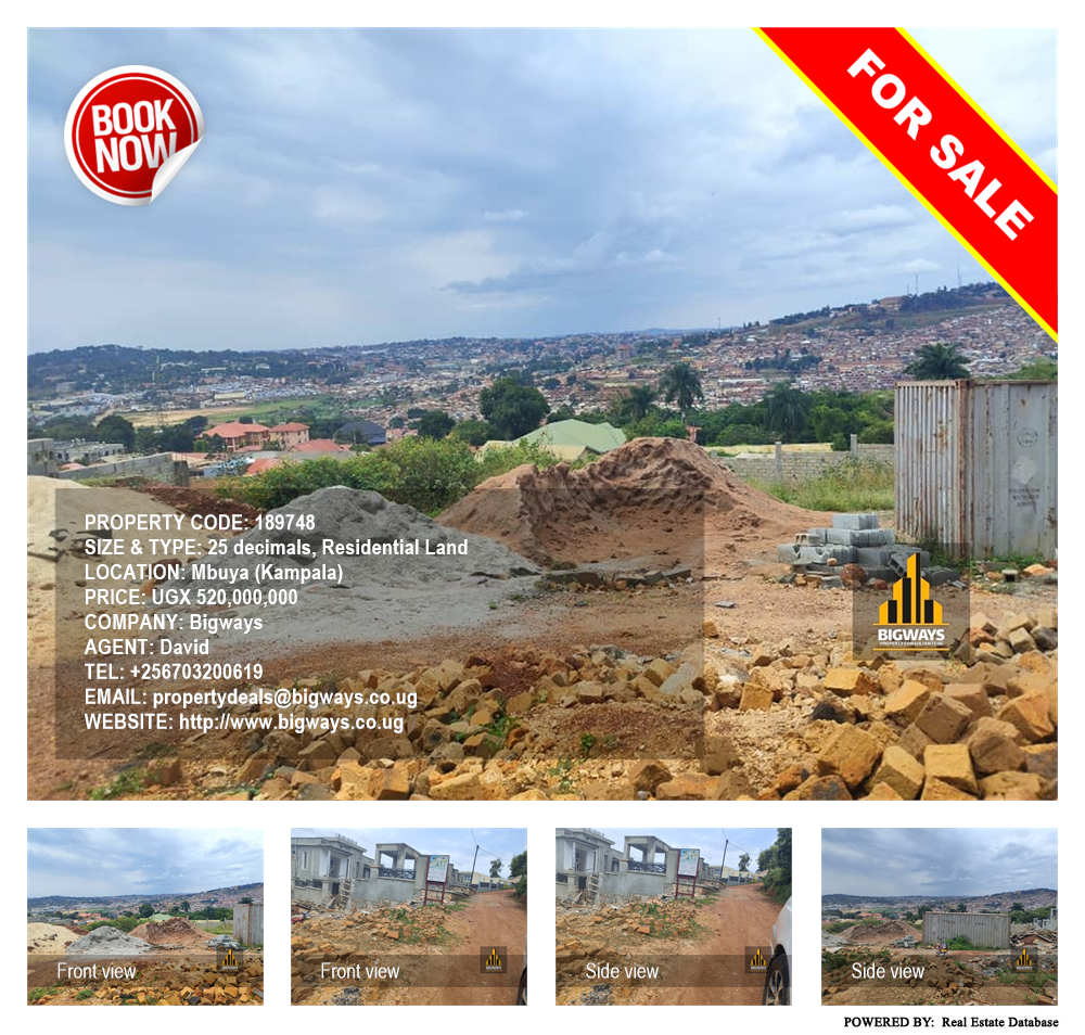 Residential Land  for sale in Mbuya Kampala Uganda, code: 189748