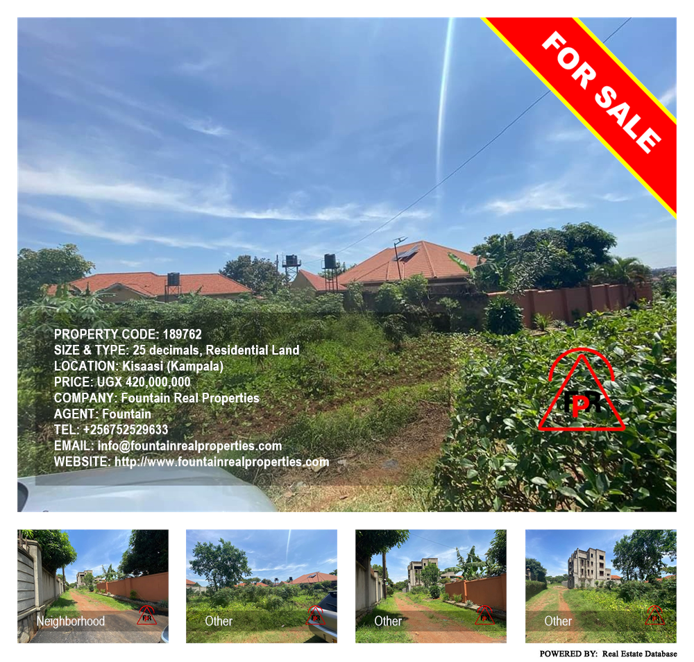 Residential Land  for sale in Kisaasi Kampala Uganda, code: 189762