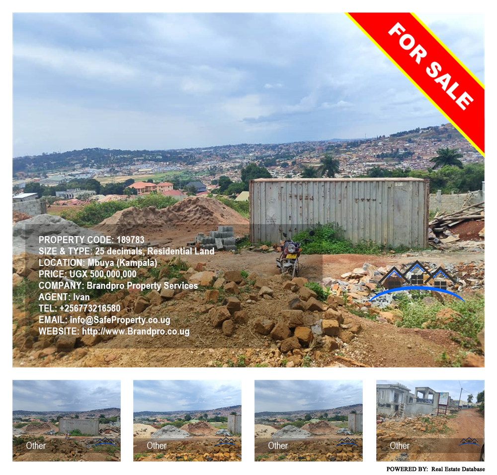 Residential Land  for sale in Mbuya Kampala Uganda, code: 189783