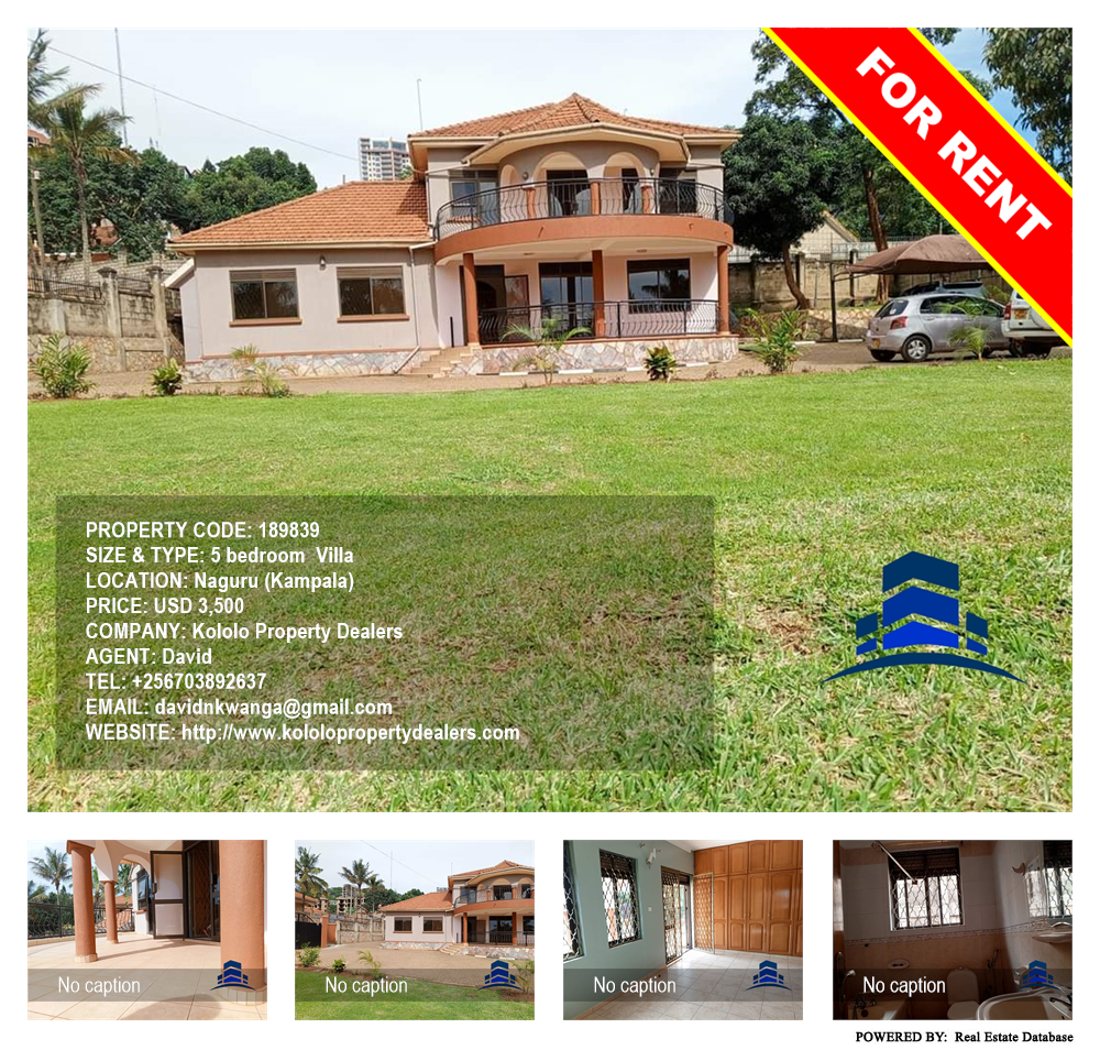 5 bedroom Villa  for rent in Naguru Kampala Uganda, code: 189839