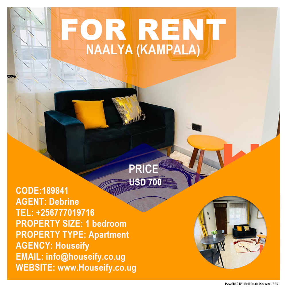 1 bedroom Apartment  for rent in Naalya Kampala Uganda, code: 189841