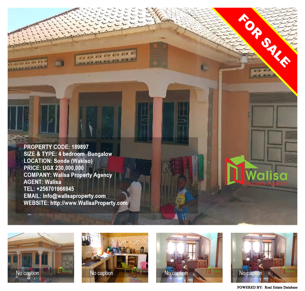 4 bedroom Bungalow  for sale in Sonde Wakiso Uganda, code: 189897