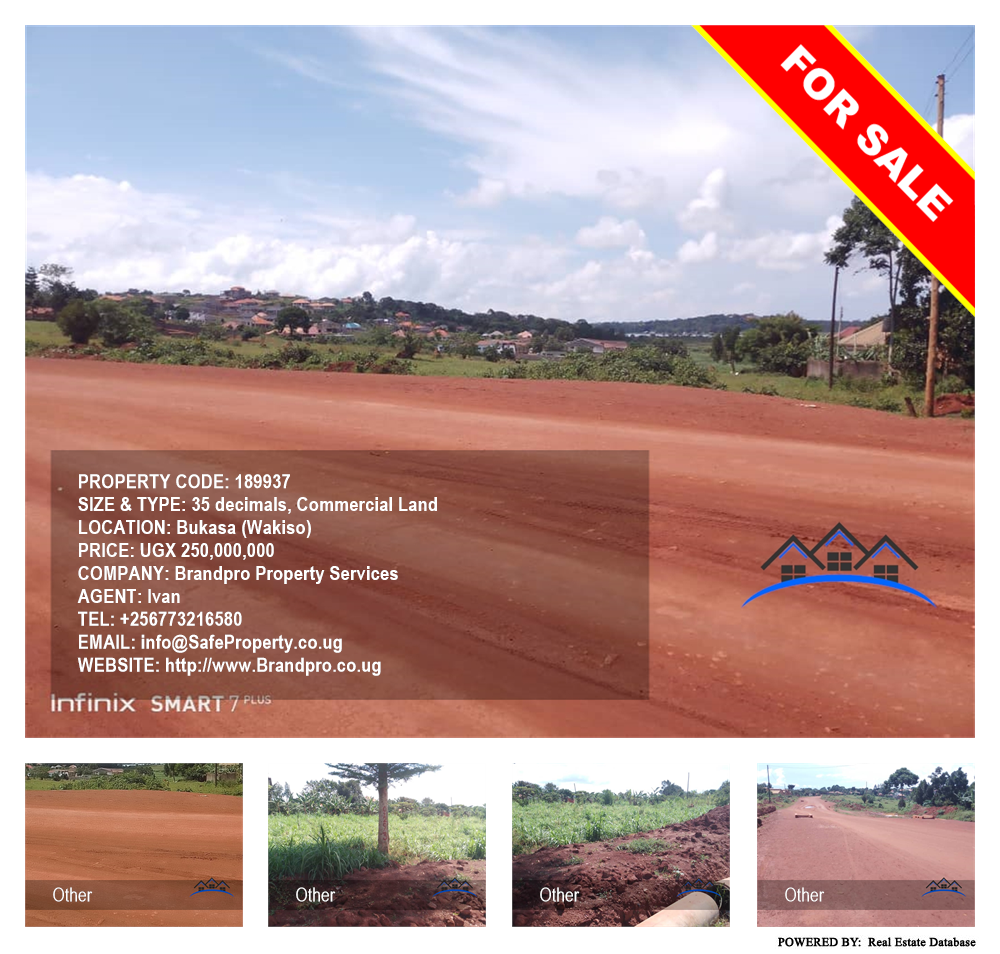 Commercial Land  for sale in Bukasa Wakiso Uganda, code: 189937