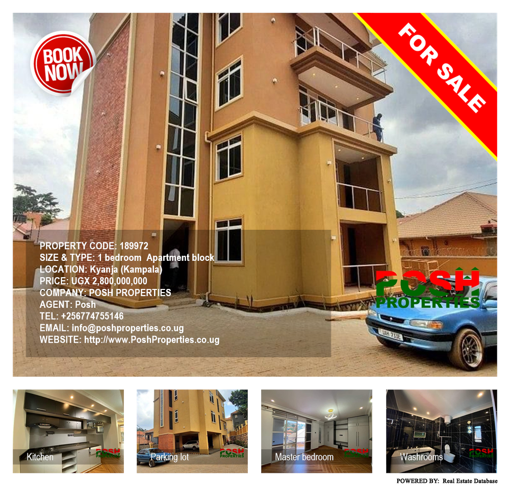 1 bedroom Apartment block  for sale in Kyanja Kampala Uganda, code: 189972