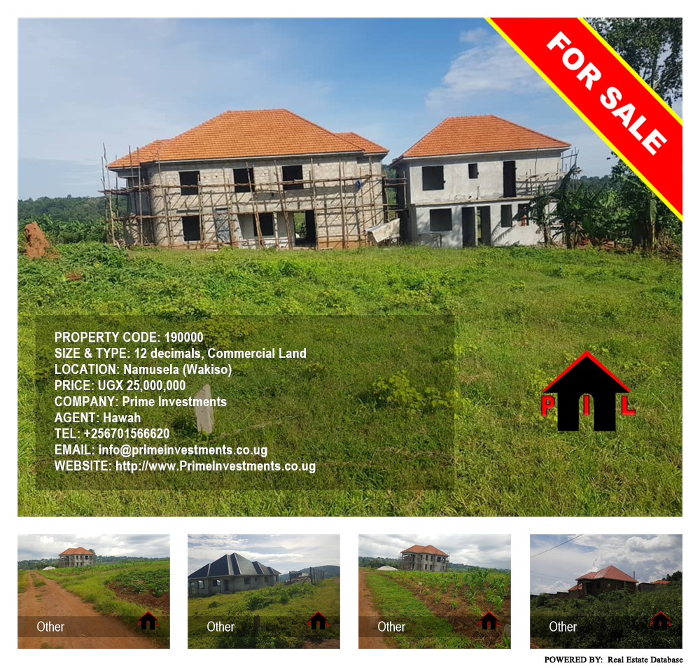 Commercial Land  for sale in Namusela Wakiso Uganda, code: 190000