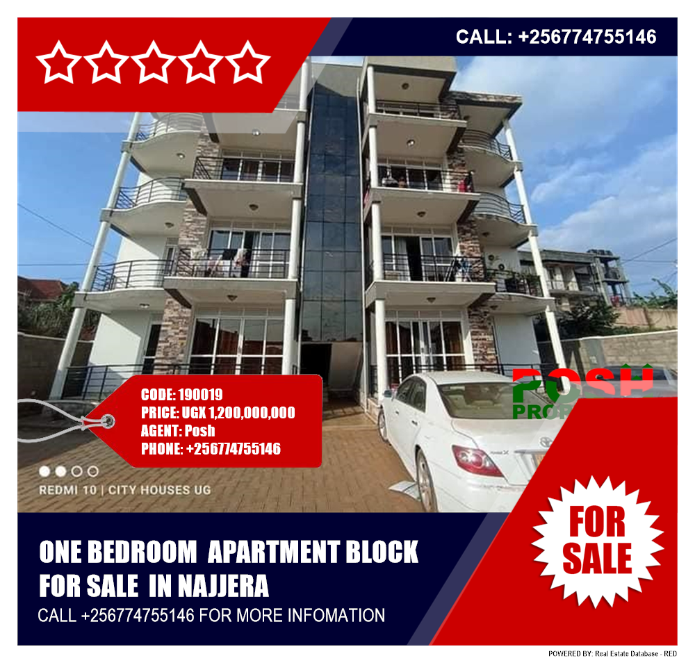 1 bedroom Apartment block  for sale in Najjera Wakiso Uganda, code: 190019