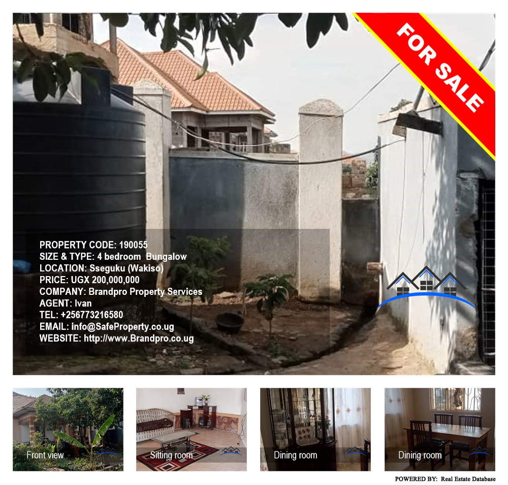 4 bedroom Bungalow  for sale in Seguku Wakiso Uganda, code: 190055