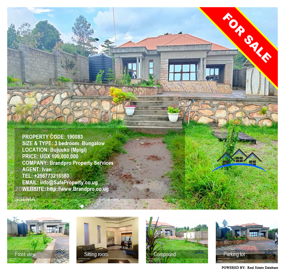 3 bedroom Bungalow  for sale in Bujuuko Mpigi Uganda, code: 190083