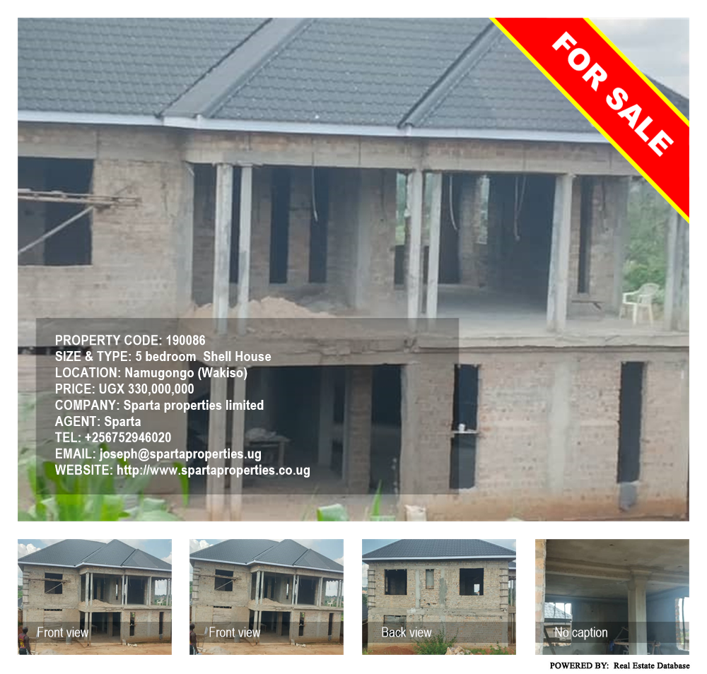 5 bedroom Shell House  for sale in Namugongo Wakiso Uganda, code: 190086