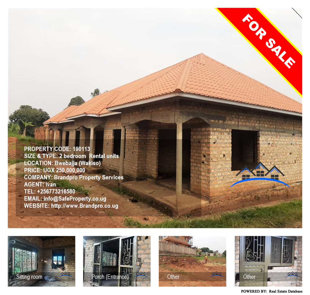 2 bedroom Rental units  for sale in Bwebajja Wakiso Uganda, code: 190113