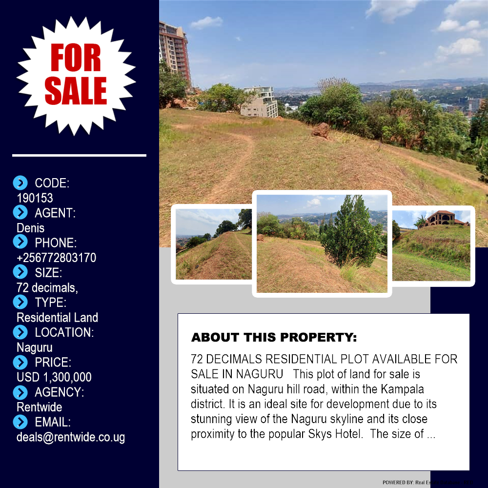 Residential Land  for sale in Naguru Kampala Uganda, code: 190153