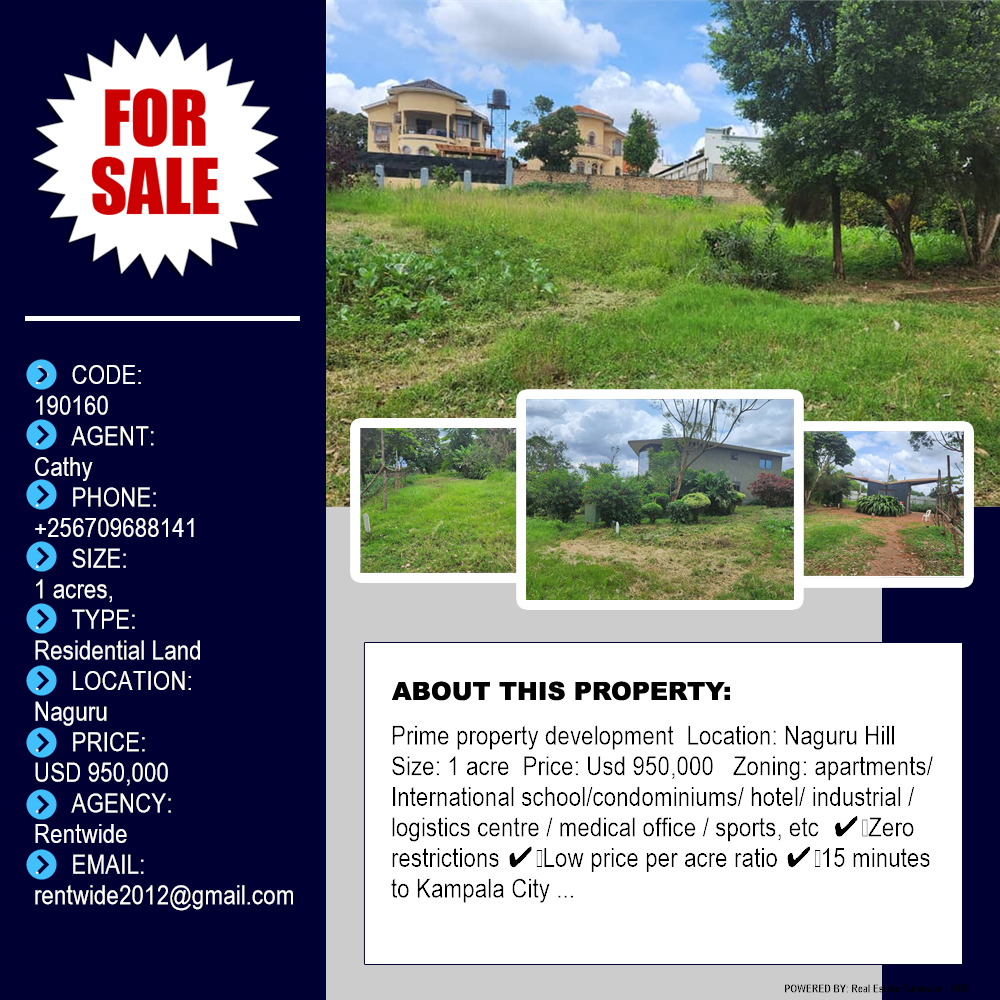 Residential Land  for sale in Naguru Kampala Uganda, code: 190160