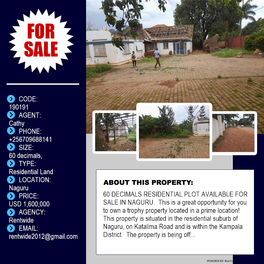 Residential Land  for sale in Naguru Kampala Uganda, code: 190191