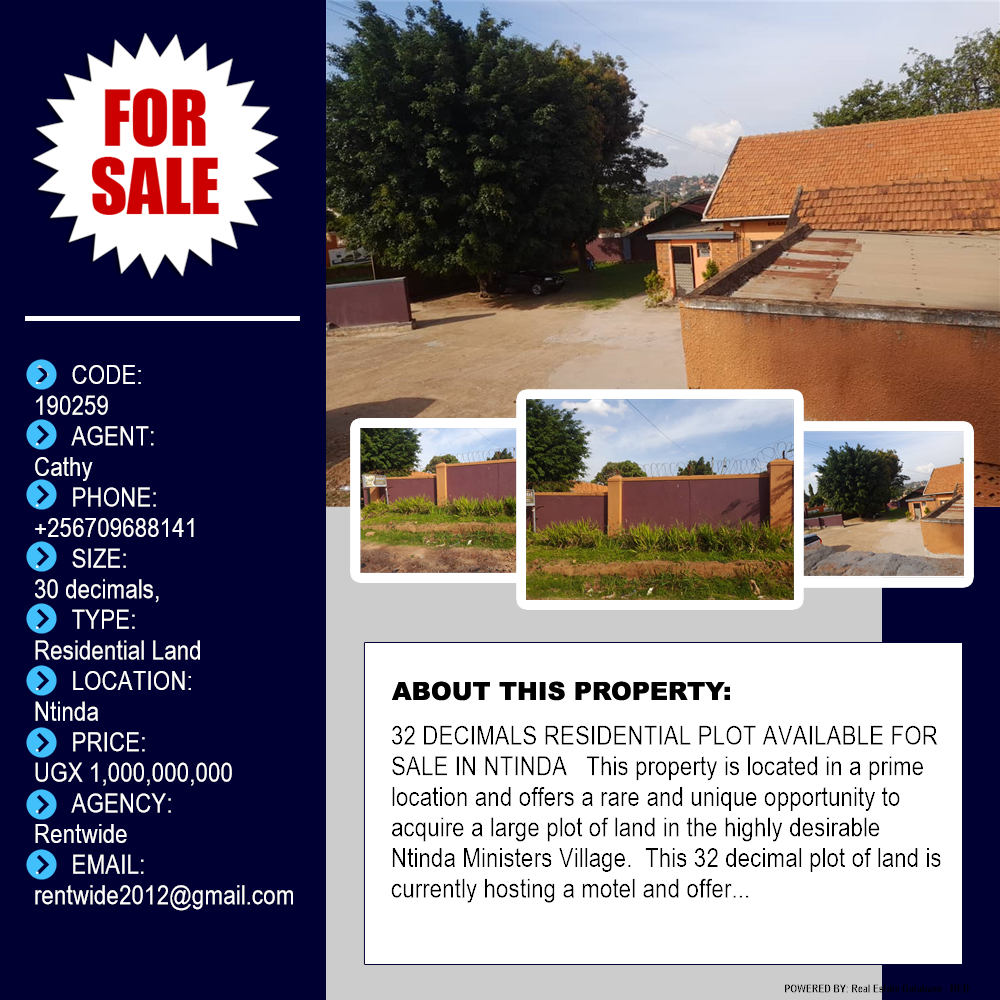Residential Land  for sale in Ntinda Kampala Uganda, code: 190259