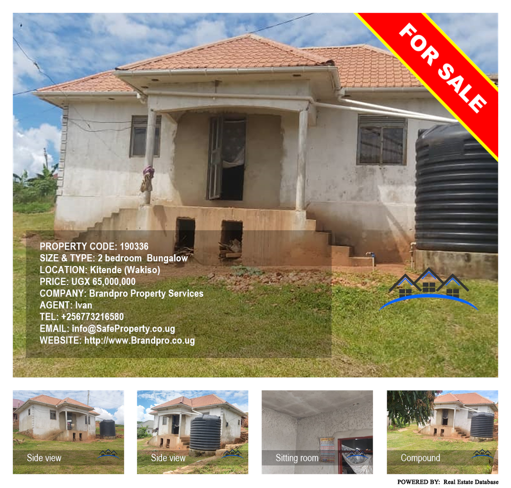 2 bedroom Bungalow  for sale in Kitende Wakiso Uganda, code: 190336