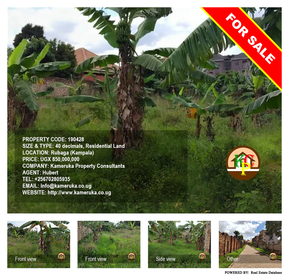 Residential Land  for sale in Rubaga Kampala Uganda, code: 190428