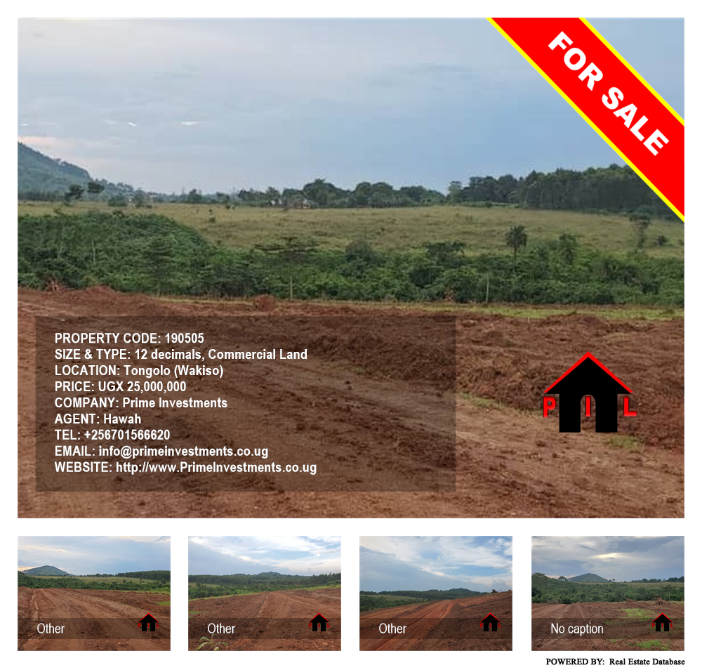 Commercial Land  for sale in Tongolo Wakiso Uganda, code: 190505