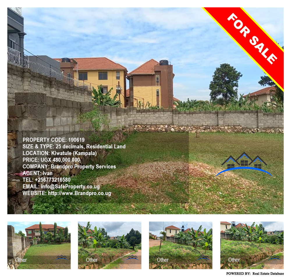 Residential Land  for sale in Kiwaatule Kampala Uganda, code: 190619