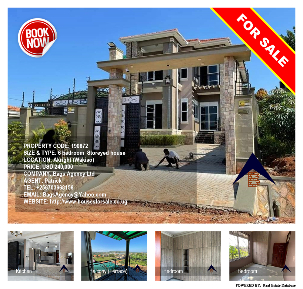 6 bedroom Storeyed house  for sale in Akright Wakiso Uganda, code: 190672