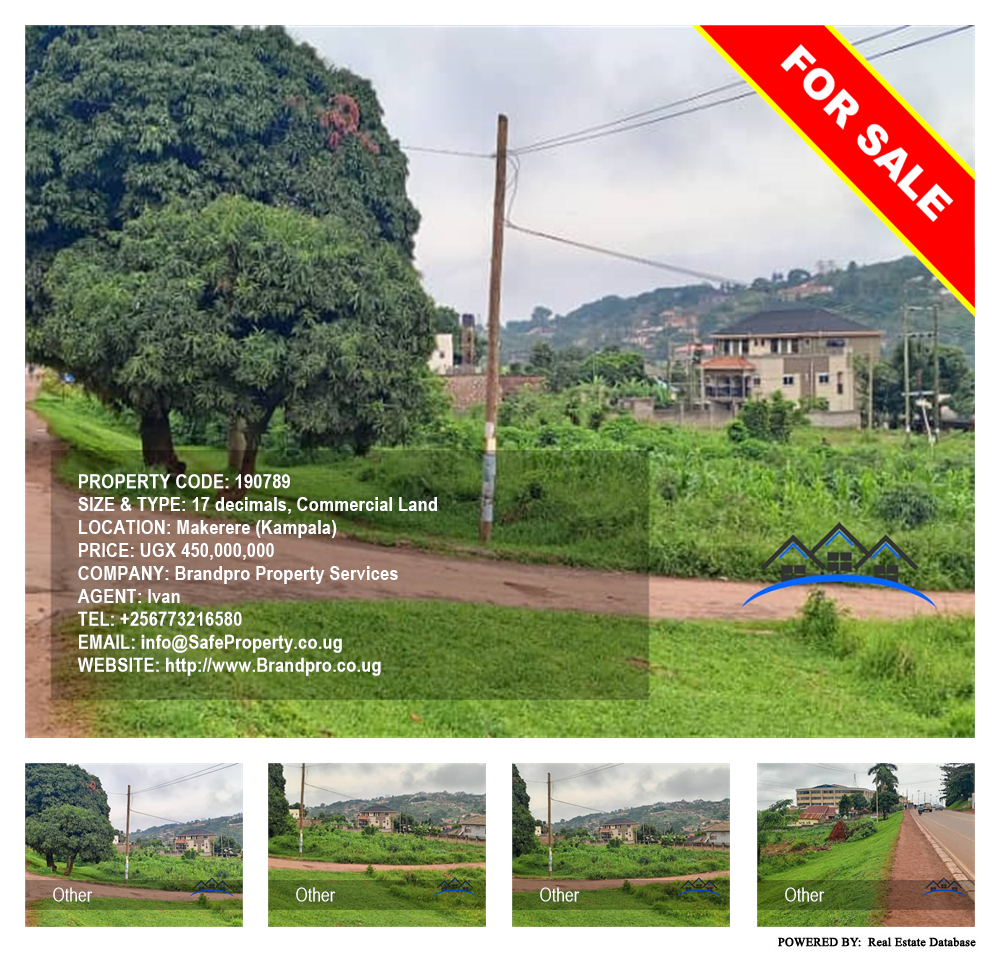 Commercial Land  for sale in Makerere Kampala Uganda, code: 190789