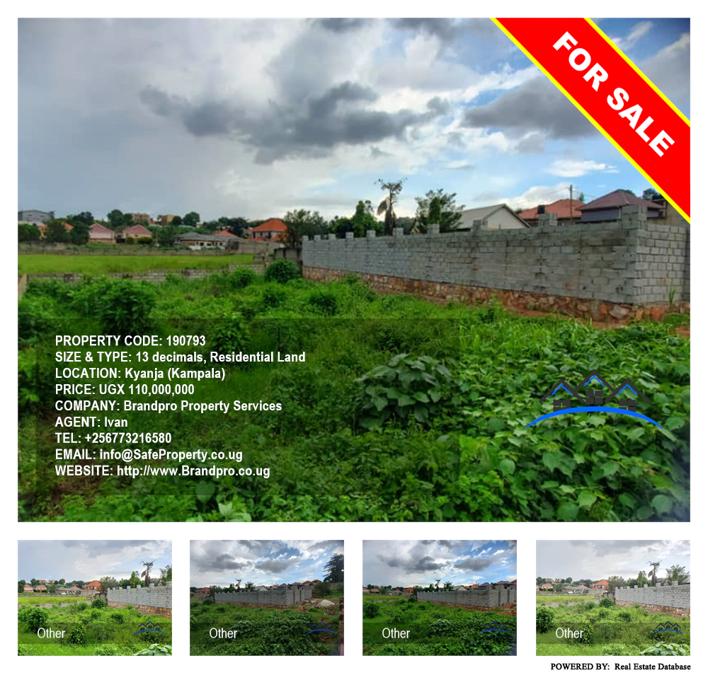 Residential Land  for sale in Kyanja Kampala Uganda, code: 190793