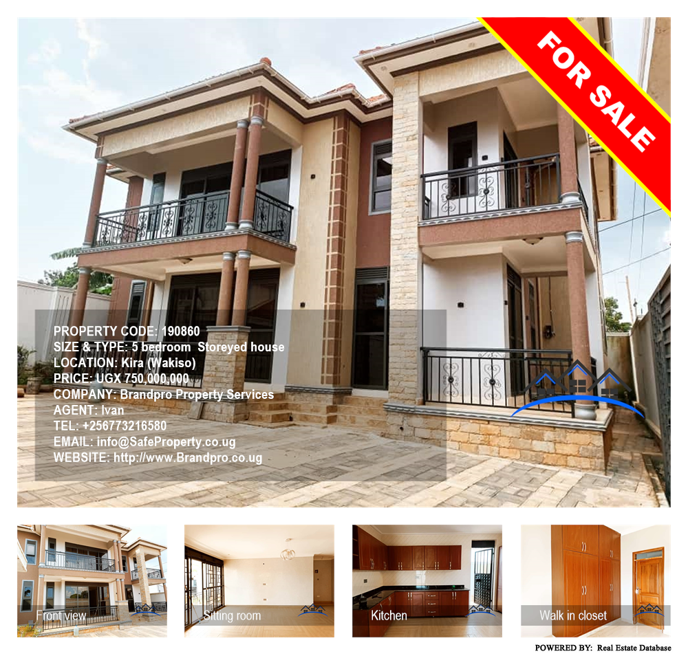 5 bedroom Storeyed house  for sale in Kira Wakiso Uganda, code: 190860