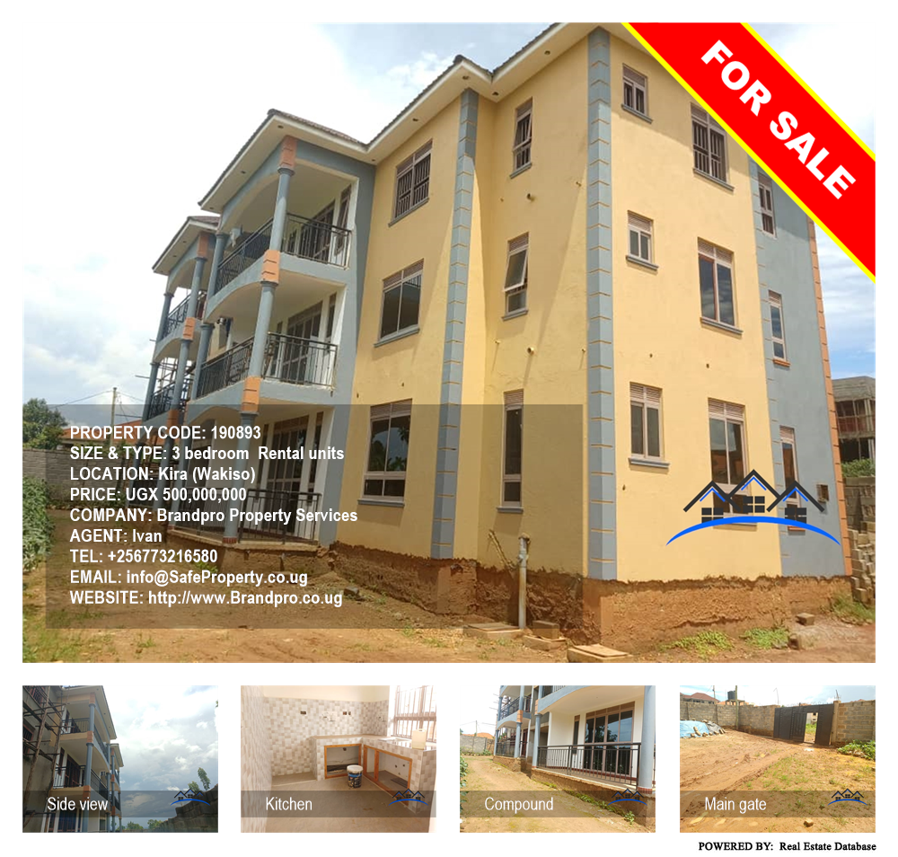 3 bedroom Rental units  for sale in Kira Wakiso Uganda, code: 190893