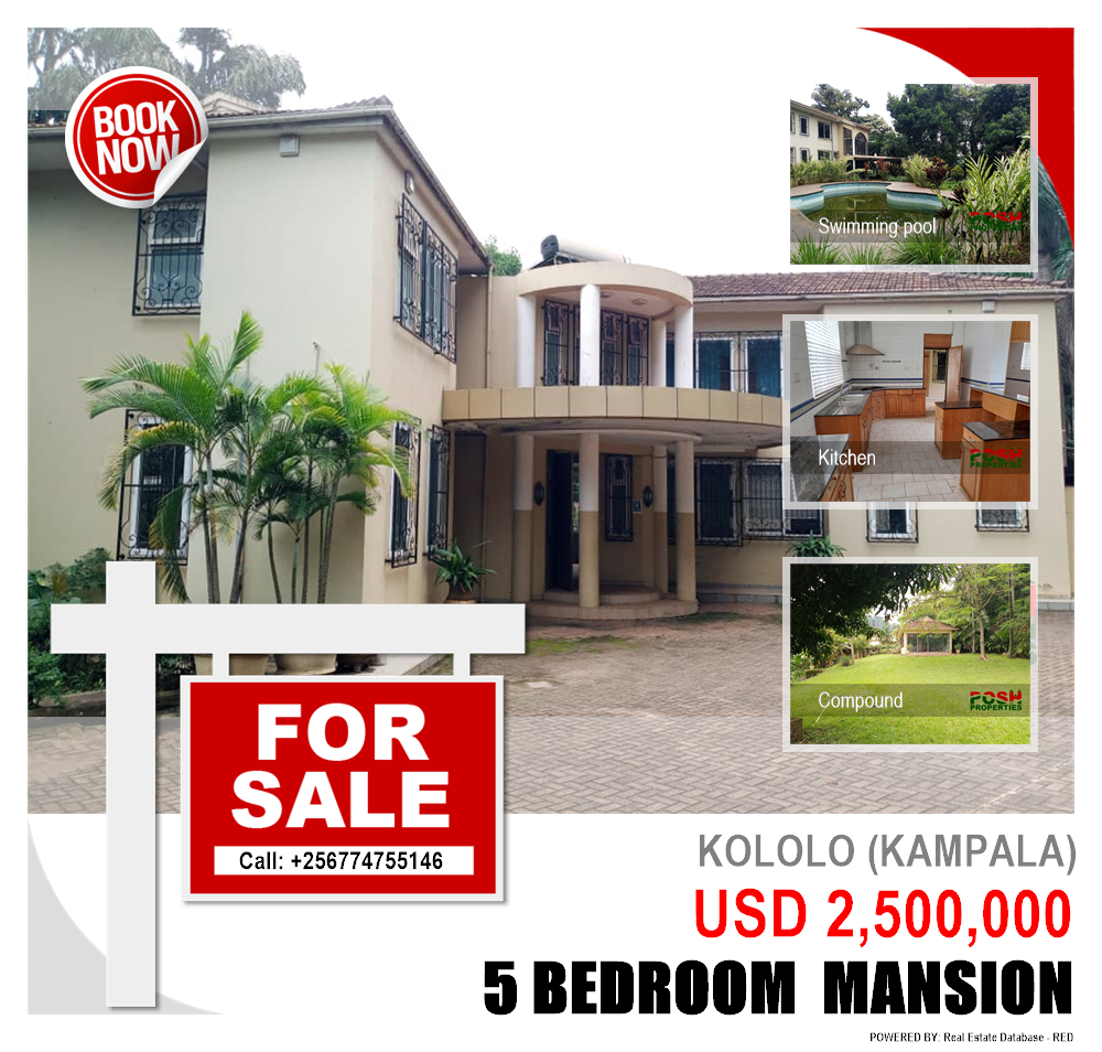 5 bedroom Mansion  for sale in Kololo Kampala Uganda, code: 191085