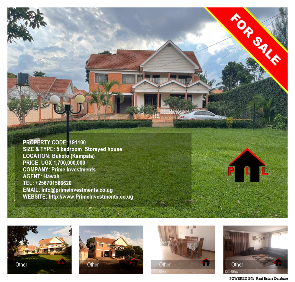 5 bedroom Storeyed house  for sale in Bukoto Kampala Uganda, code: 191100