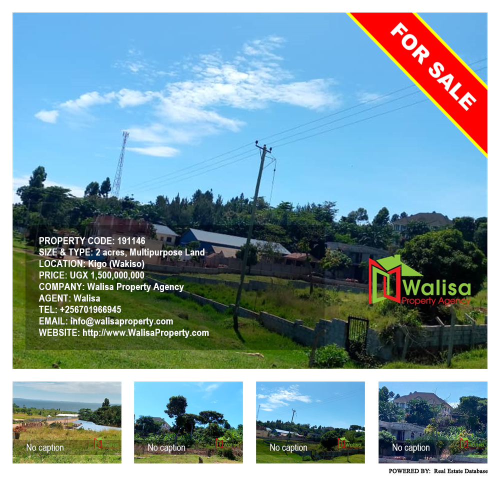 Multipurpose Land  for sale in Kigo Wakiso Uganda, code: 191146