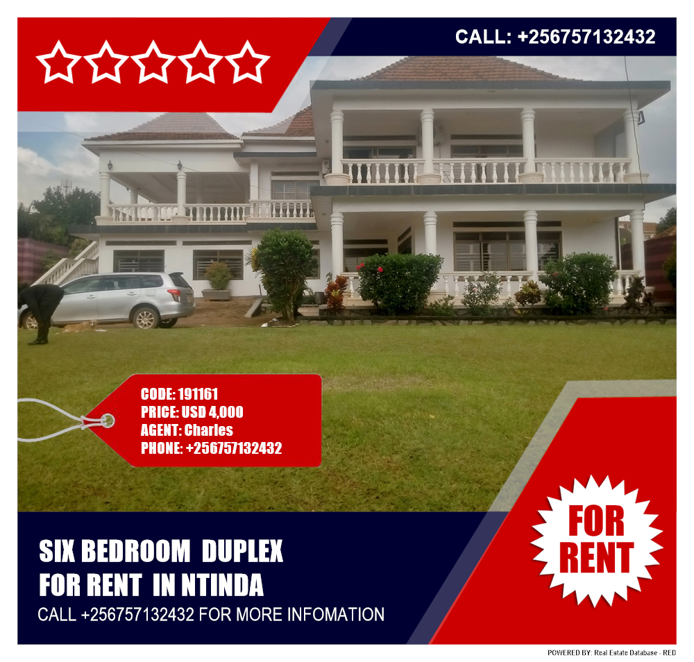 6 bedroom Duplex  for rent in Ntinda Kampala Uganda, code: 191161