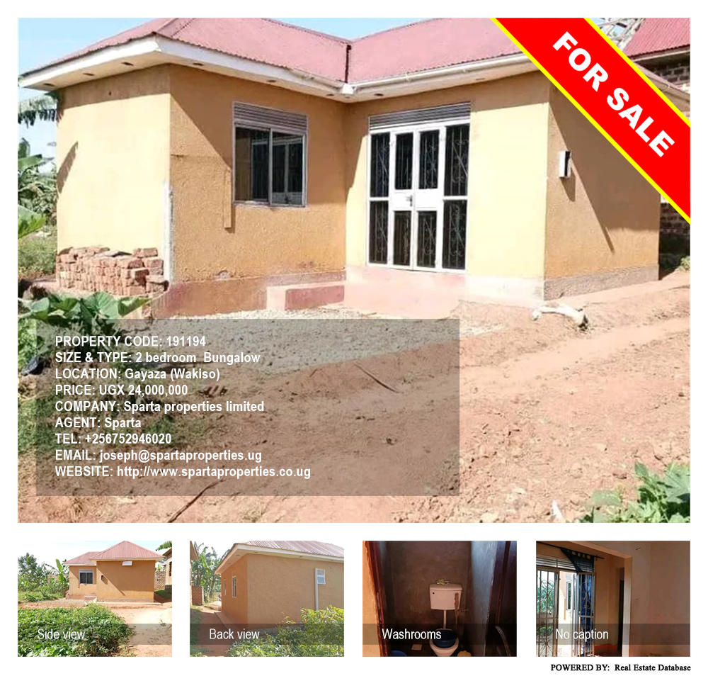 2 bedroom Bungalow  for sale in Gayaza Wakiso Uganda, code: 191194