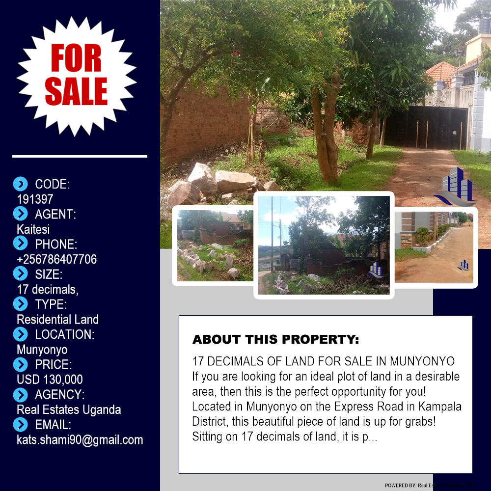 Residential Land  for sale in Munyonyo Kampala Uganda, code: 191397