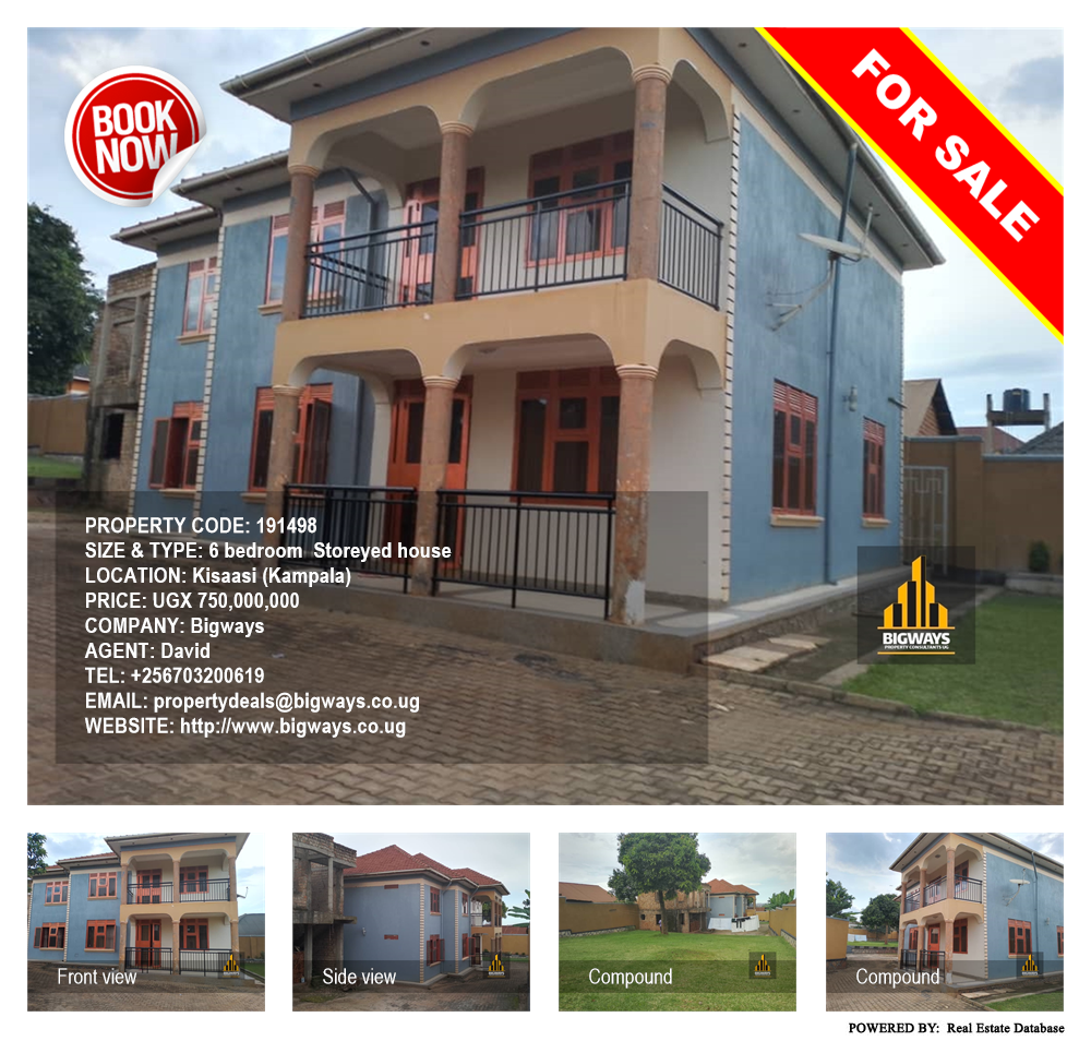 6 bedroom Storeyed house  for sale in Kisaasi Kampala Uganda, code: 191498