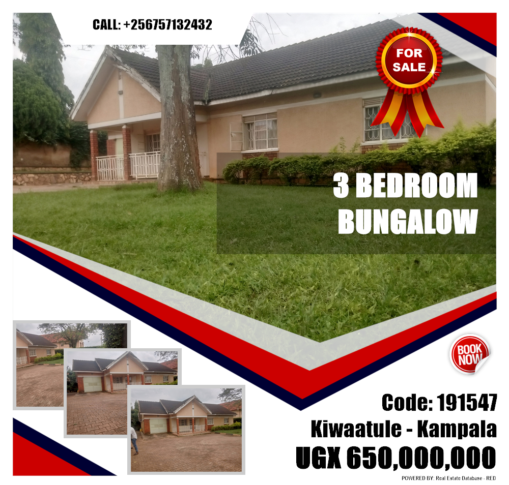 3 bedroom Bungalow  for sale in Kiwaatule Kampala Uganda, code: 191547