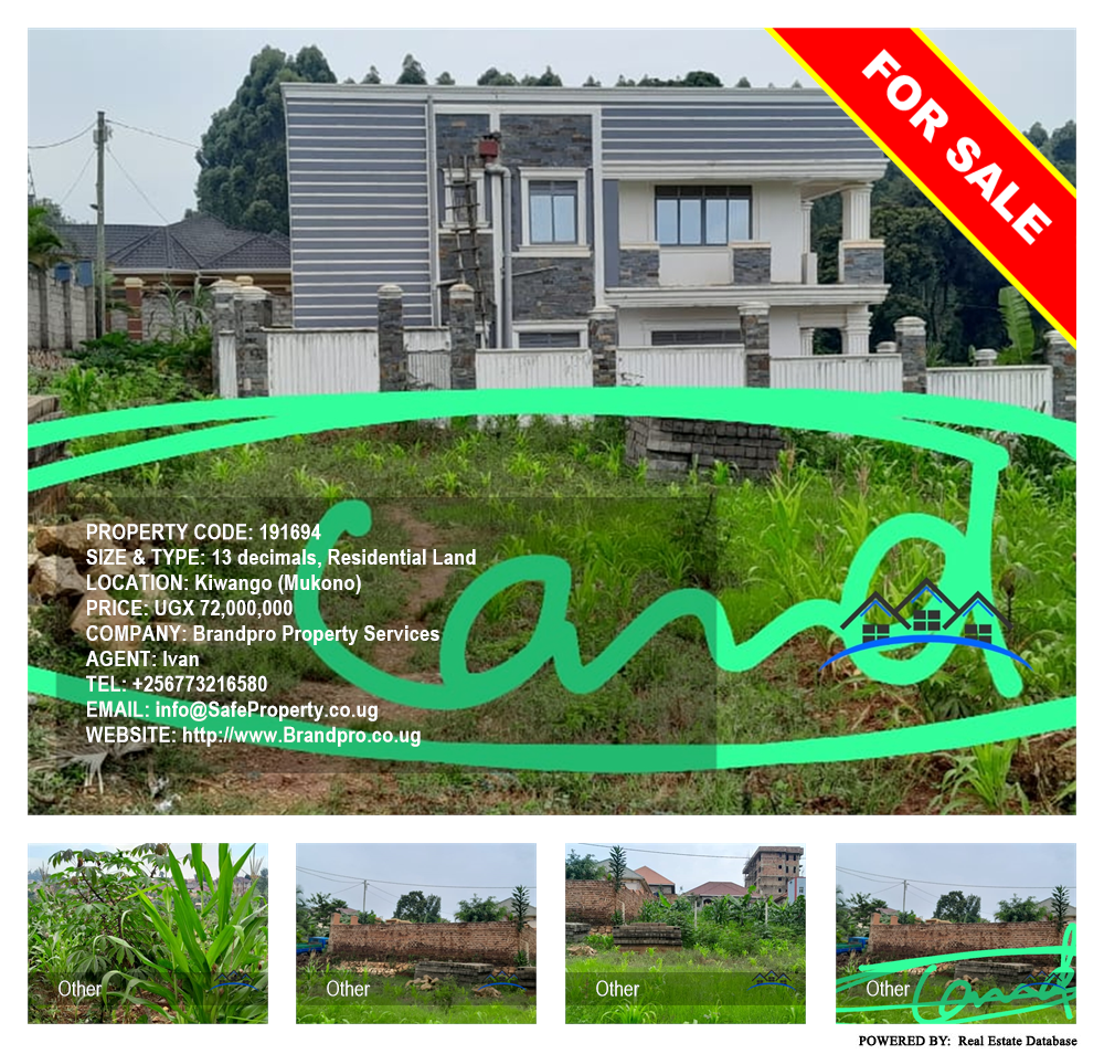Residential Land  for sale in Kiwango Mukono Uganda, code: 191694