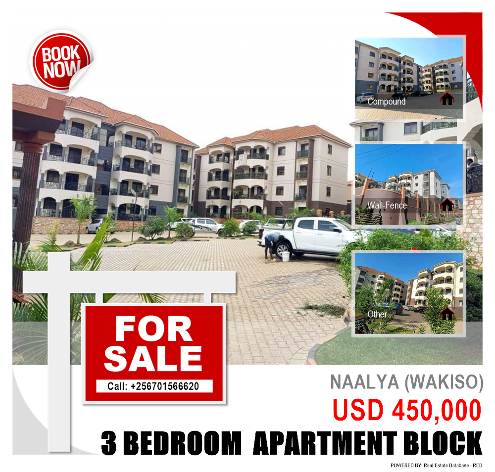3 bedroom Apartment block  for sale in Naalya Wakiso Uganda, code: 191728