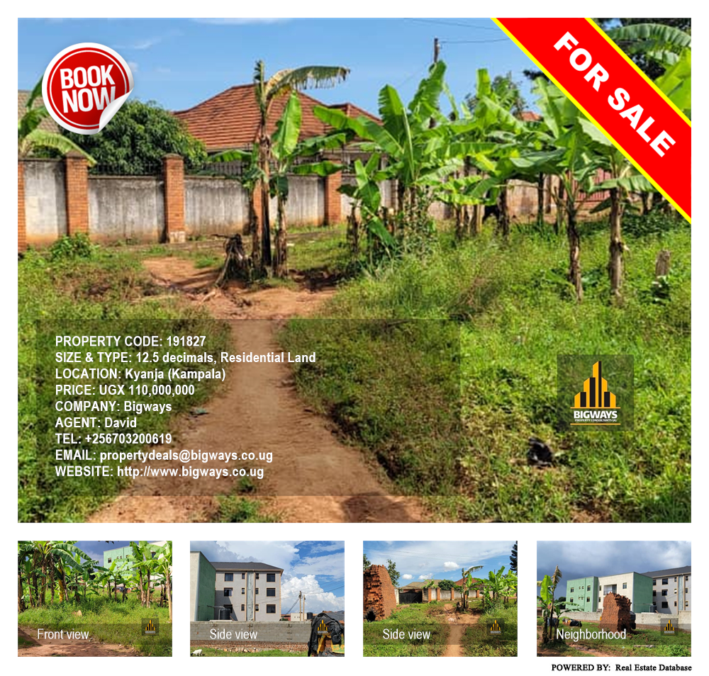 Residential Land  for sale in Kyanja Kampala Uganda, code: 191827