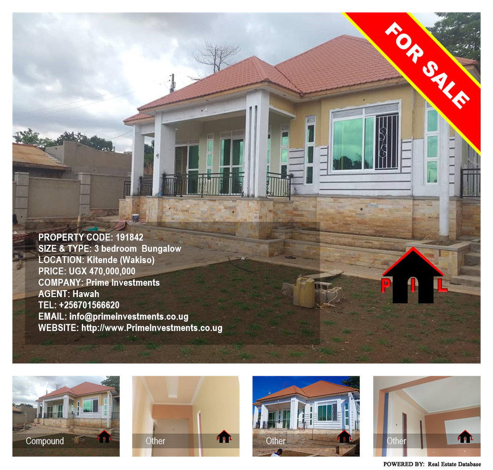 3 bedroom Bungalow  for sale in Kitende Wakiso Uganda, code: 191842