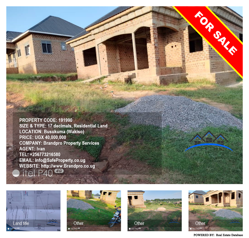 Residential Land  for sale in Busukuma Wakiso Uganda, code: 191990