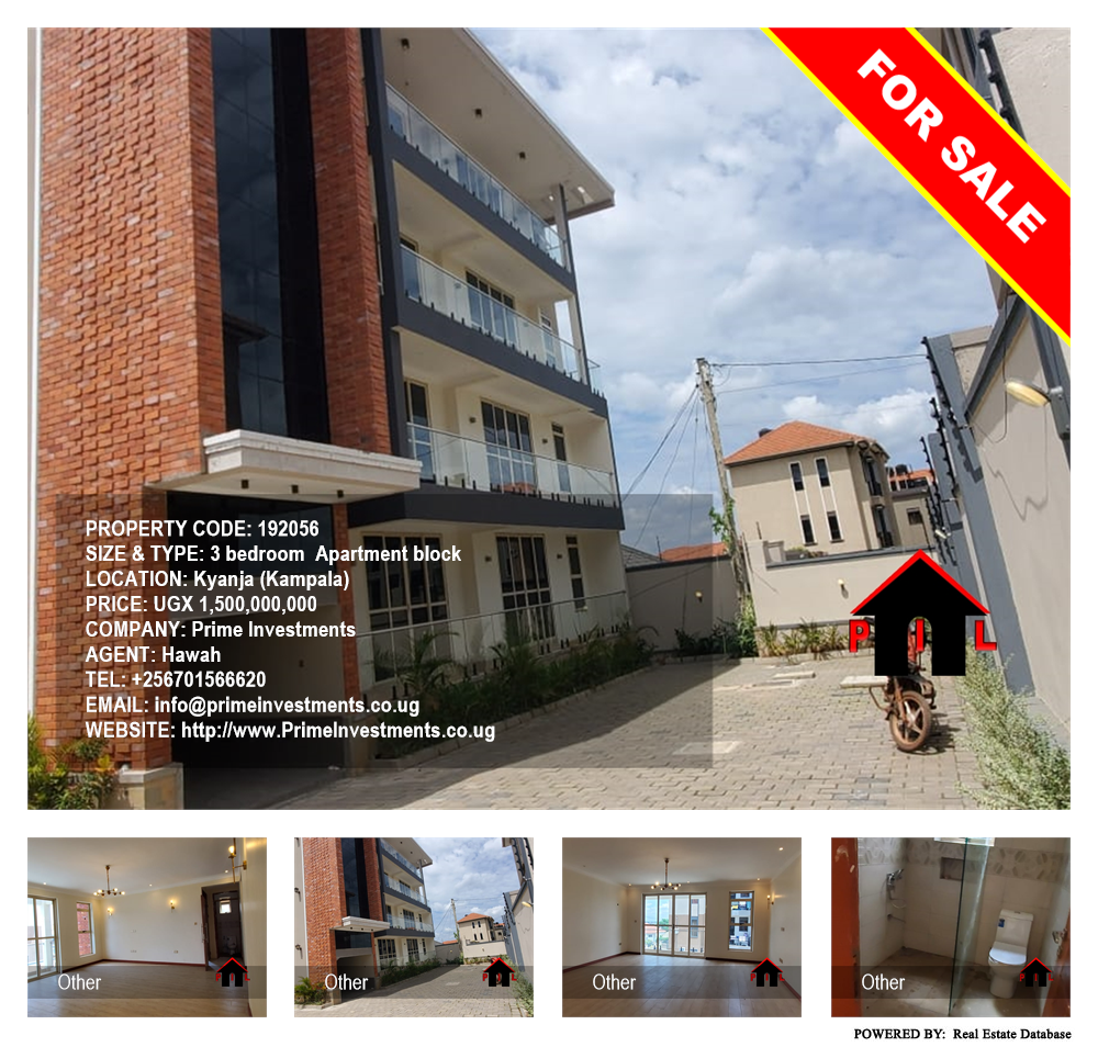 3 bedroom Apartment block  for sale in Kyanja Kampala Uganda, code: 192056