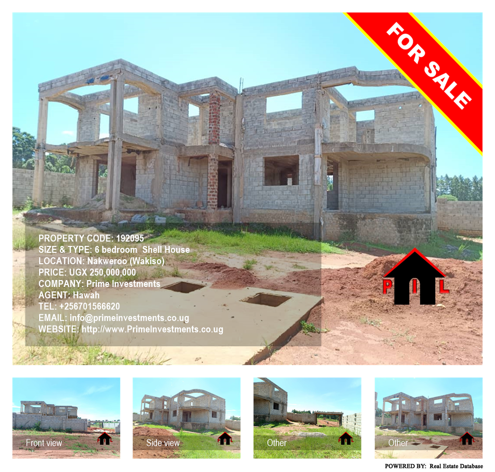 6 bedroom Shell House  for sale in Nakweroo Wakiso Uganda, code: 192095