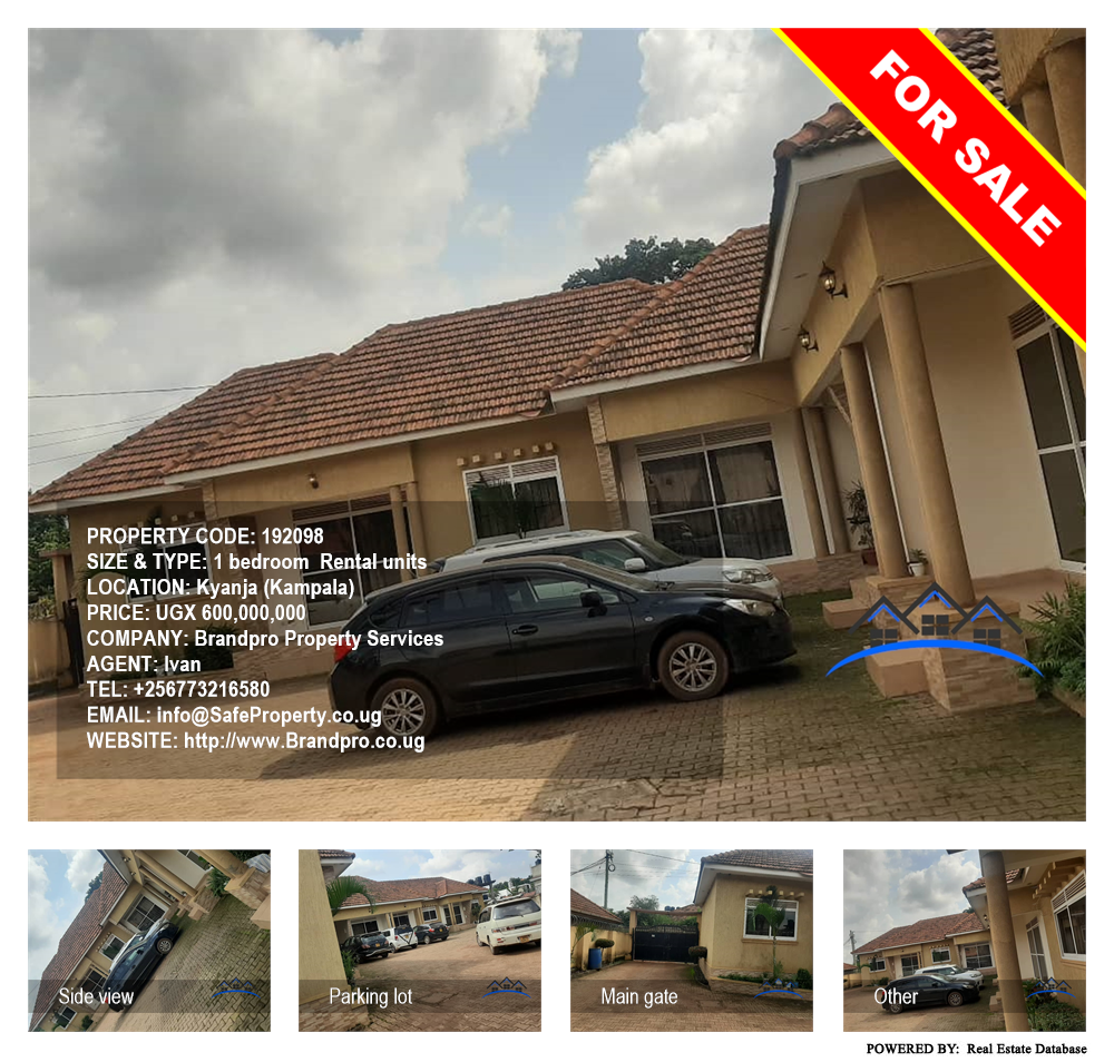 1 bedroom Rental units  for sale in Kyanja Kampala Uganda, code: 192098