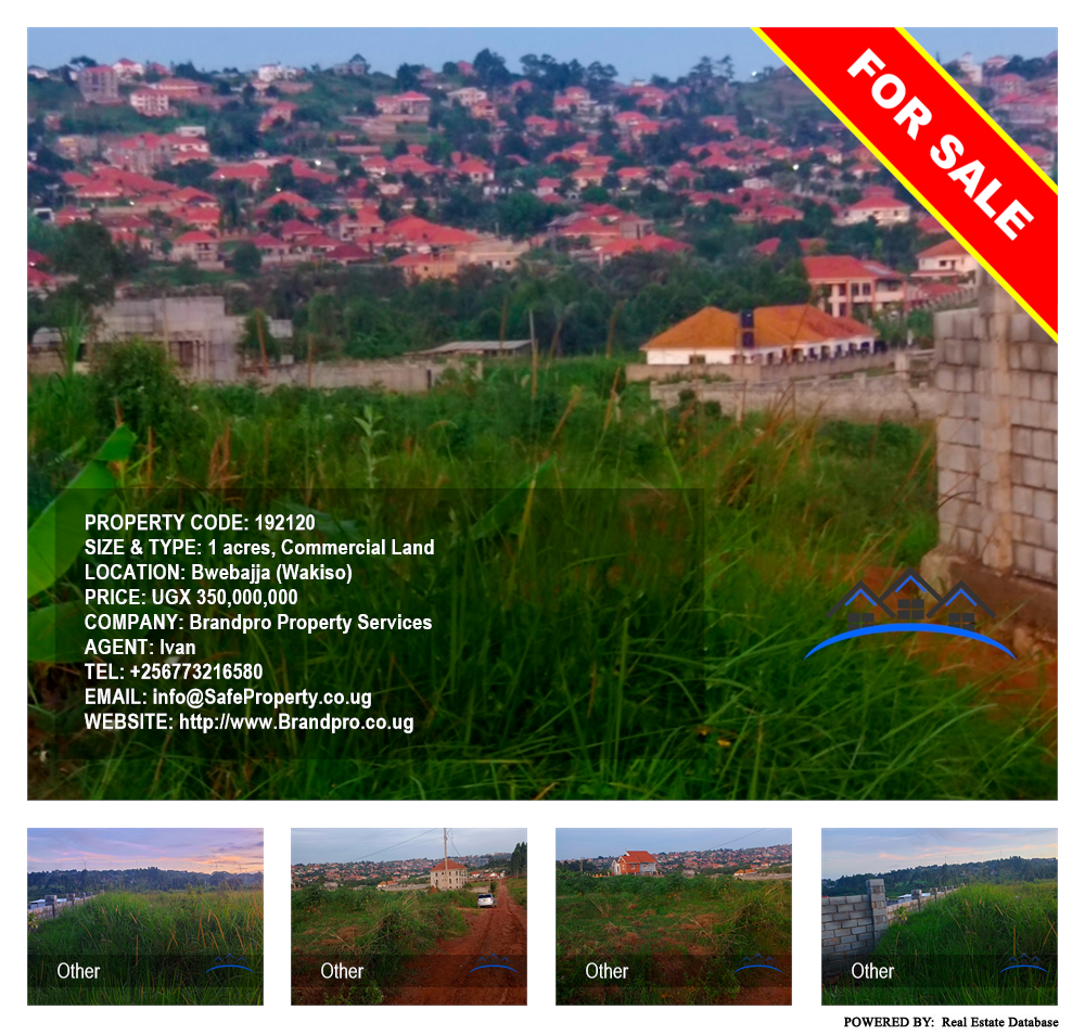 Commercial Land  for sale in Bwebajja Wakiso Uganda, code: 192120