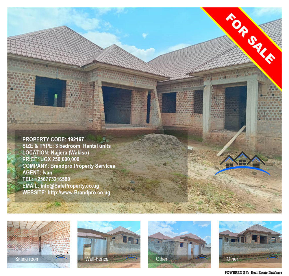 3 bedroom Rental units  for sale in Najjera Wakiso Uganda, code: 192167