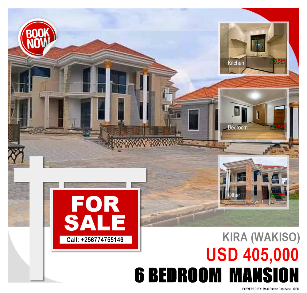 6 bedroom Mansion  for sale in Kira Wakiso Uganda, code: 192266