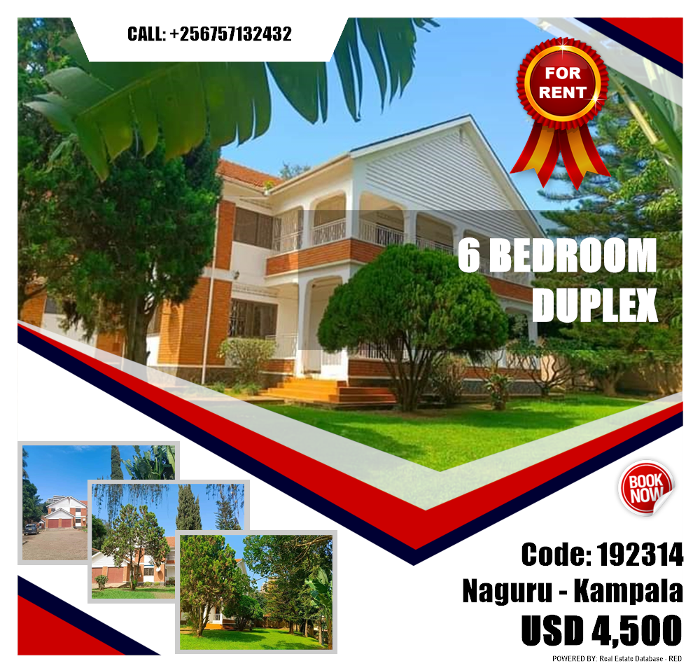 6 bedroom Duplex  for rent in Naguru Kampala Uganda, code: 192314